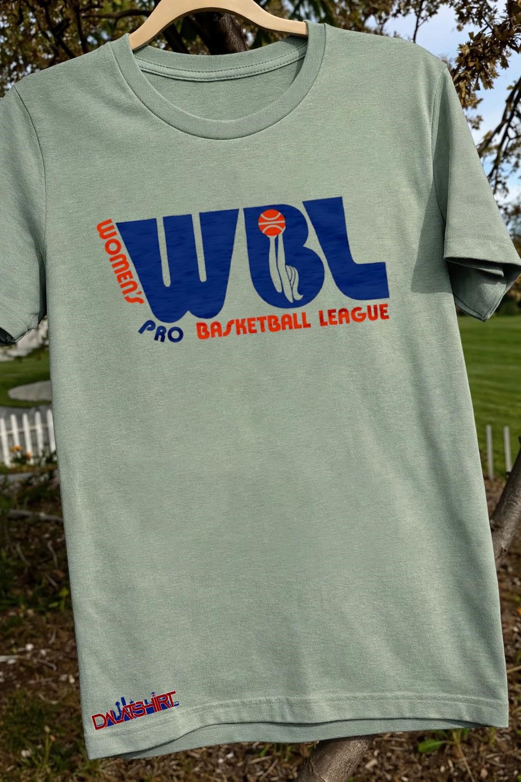 Top Women's Pro Basketball League Logo sage-green-t-shirt