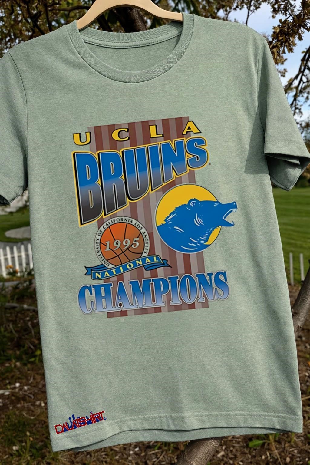 UCLA Bruins 1995 University of California Los Angeles National Champions Bear sage-green-t-shirt
