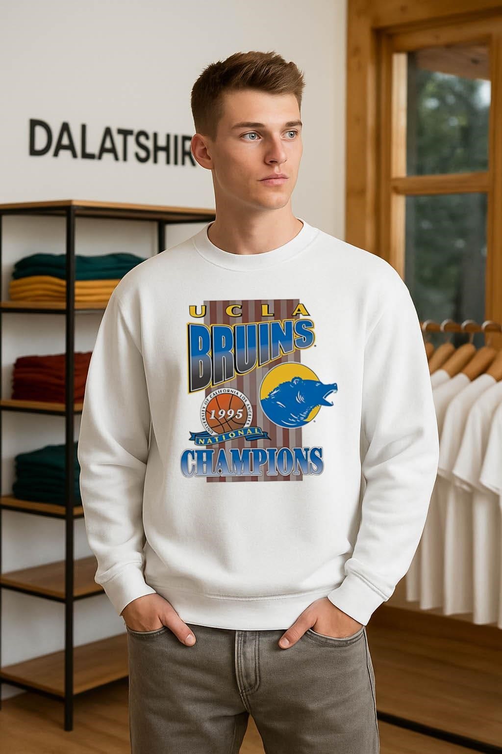 UCLA Bruins 1995 University of California Los Angeles National Champions Bear sweater