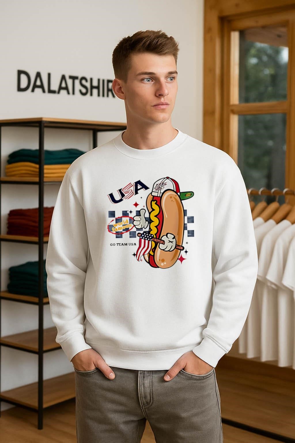 World Baseball Hot dog go team USA sweater