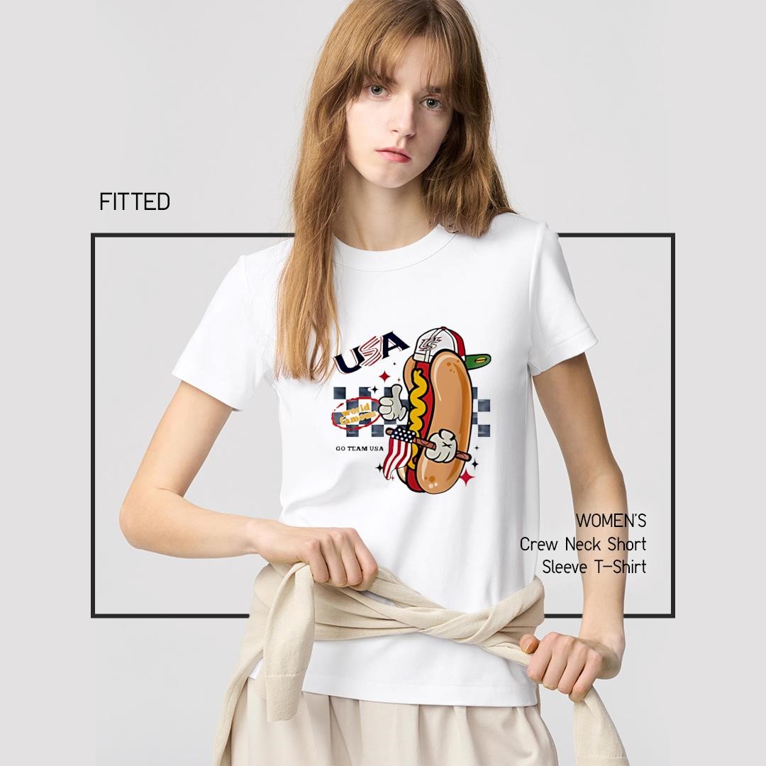 World Baseball Hot dog go team USA women's-shirt