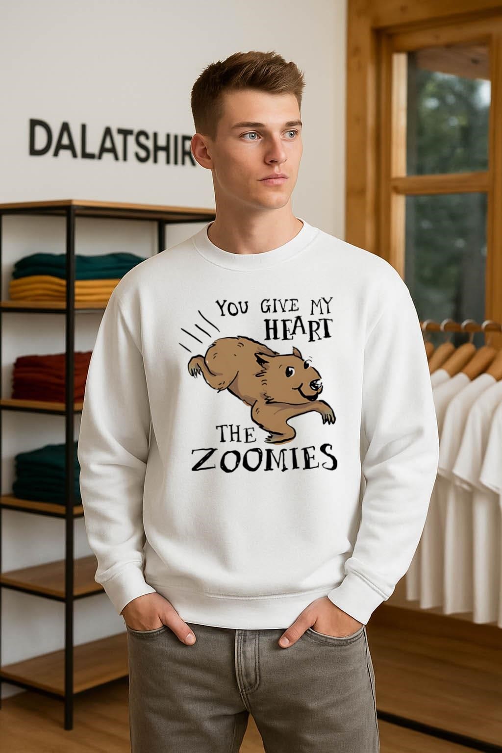You give my heart the zoomies Wombats sweater